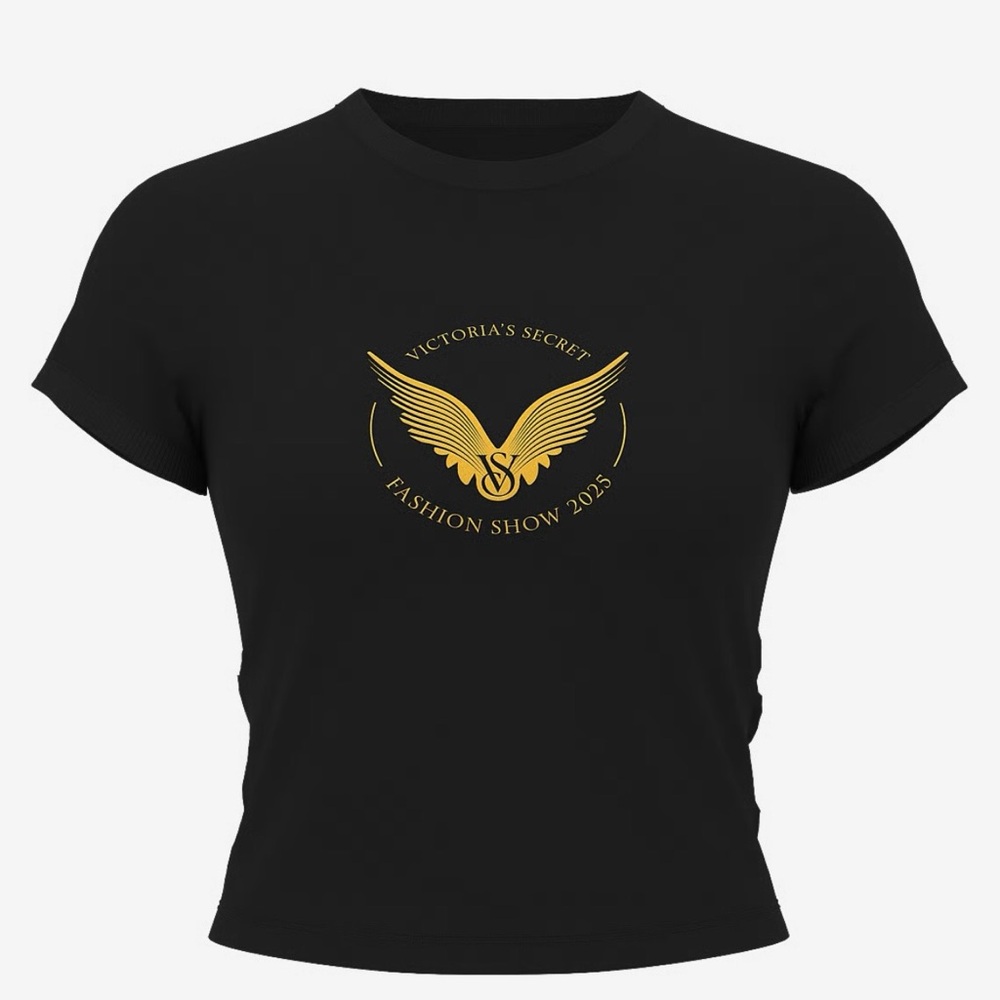 NWT Victoria's Secret Black and Gold Shirt